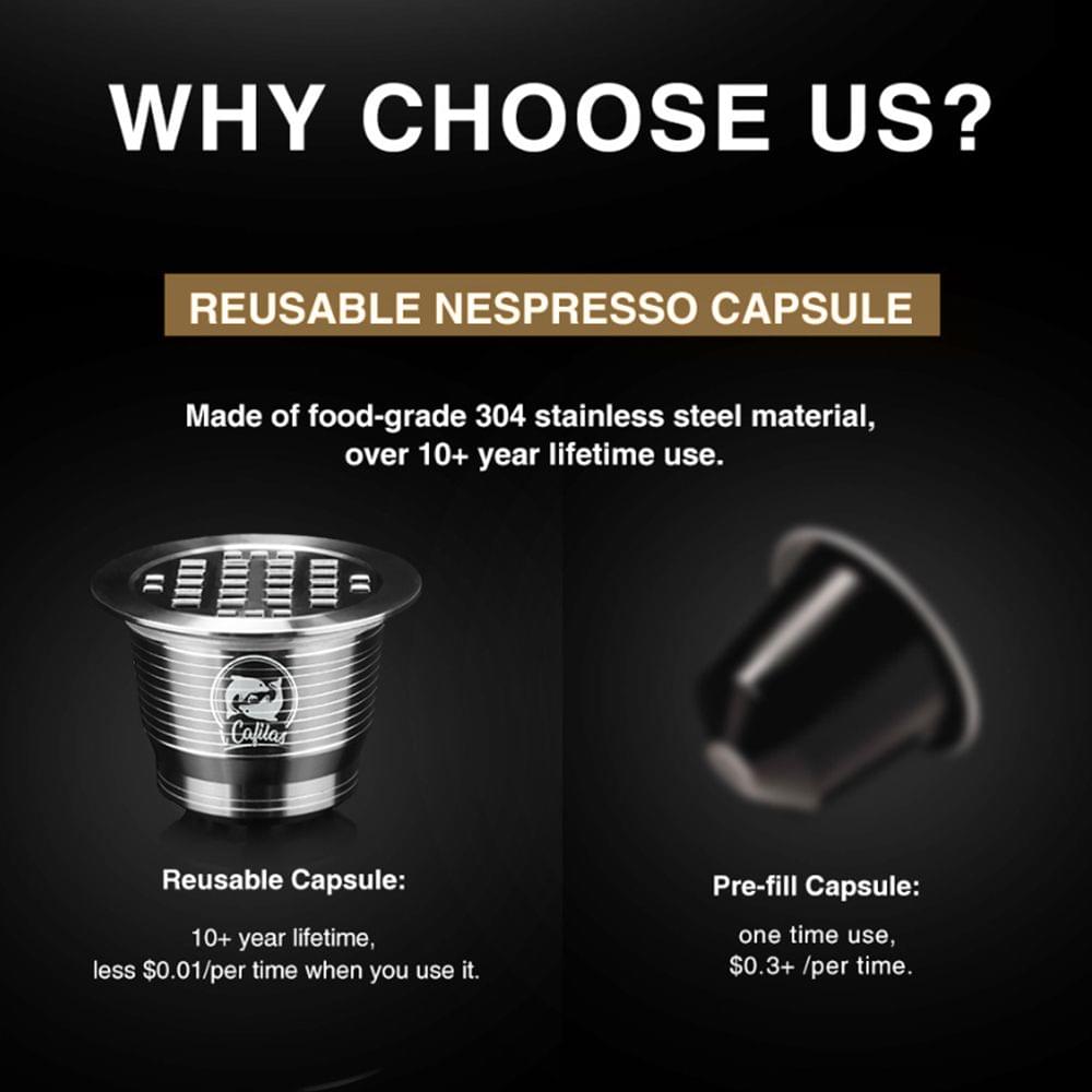 Stainless Steel Refillable Coffee Capsules for Nespresso - for nespresso and metal rectangle