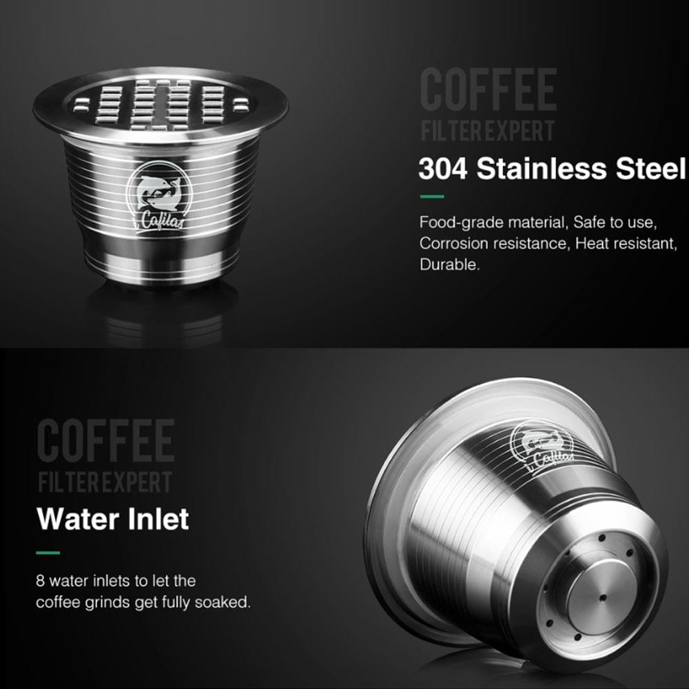 Stainless Steel Refillable Coffee Capsules for Nespresso - for nespresso and metal rectangle