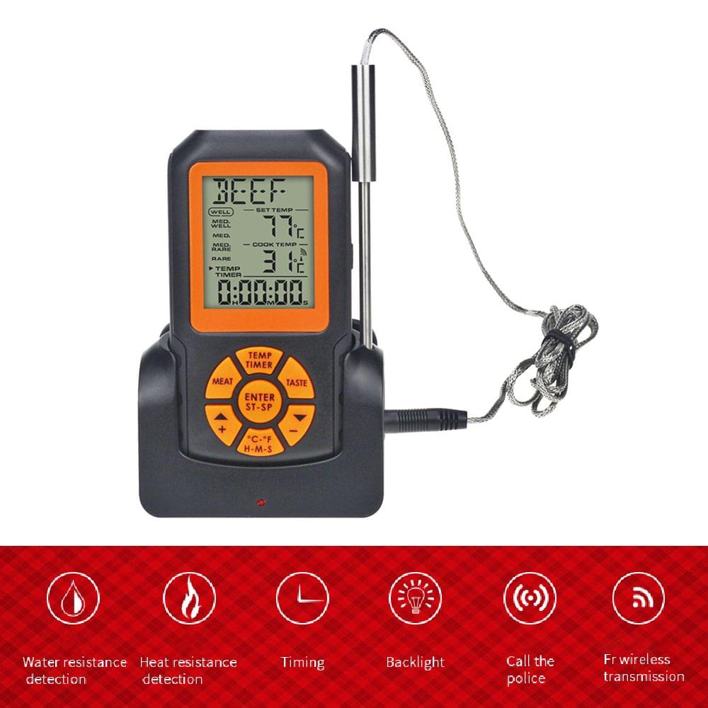 Digital Cooking Grill Thermometer with Wireless Remote