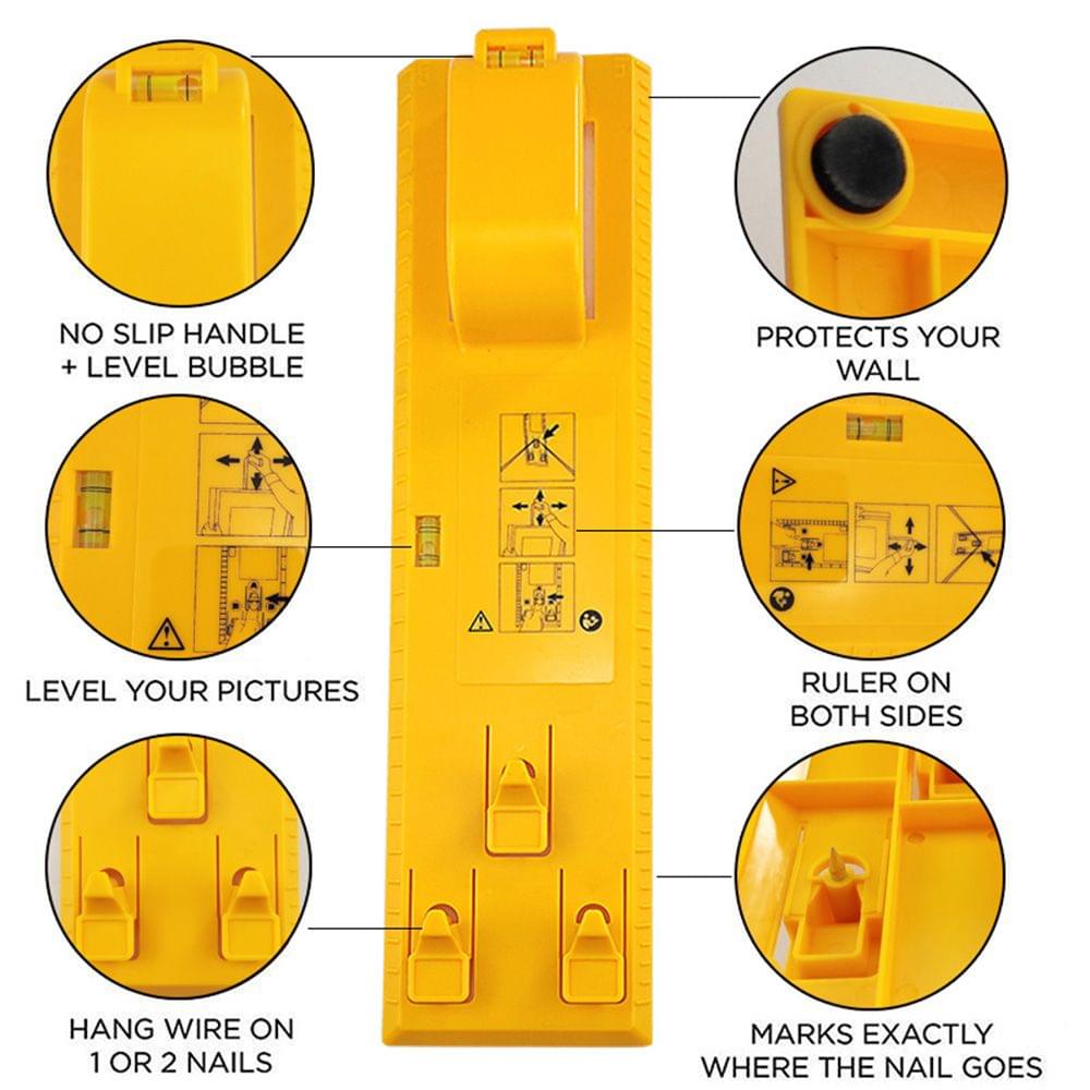 Multi-function Frame Hanger Level Ruler Bubble Picture Frame