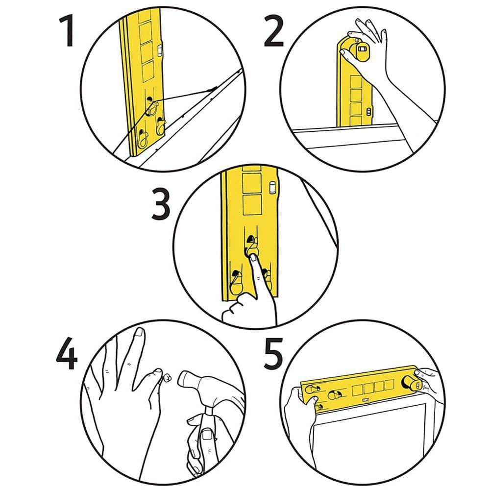 Multi-function Frame Hanger Level Ruler Bubble Picture Frame