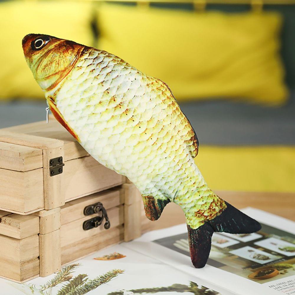 Electric USB?Charging Simulation Fish Cat Toy Funny - Grass carp