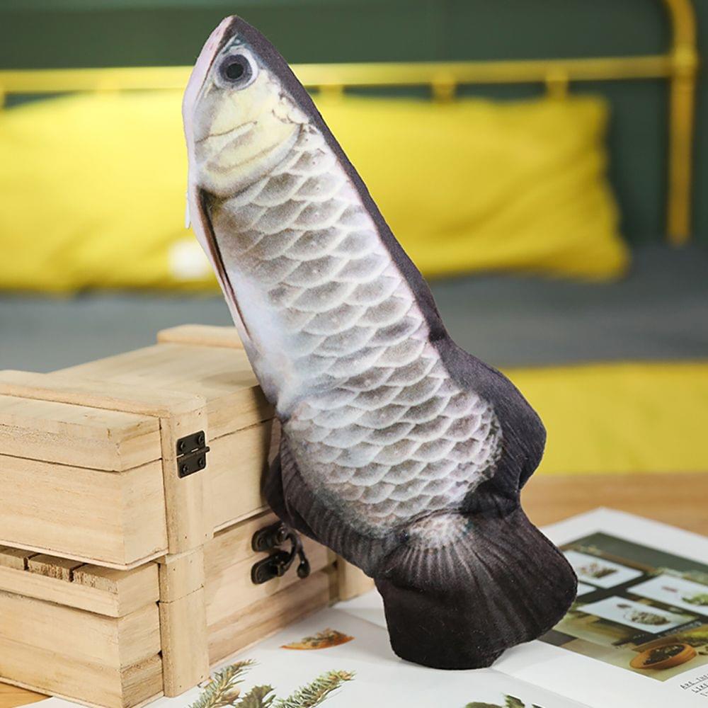 Electric USB?Charging Simulation Fish Cat Toy Funny - silver arowana