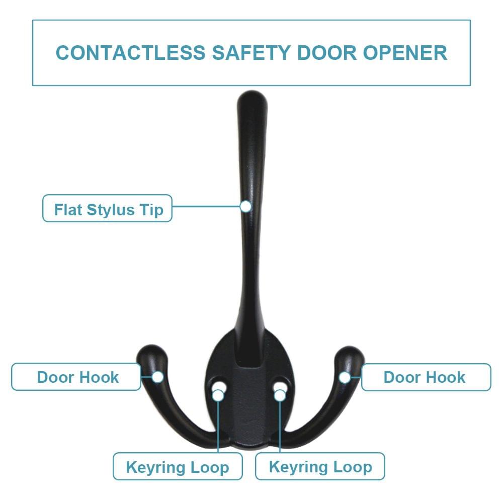 Double Hooks V-irus Isolation Door Handle Multifunctional