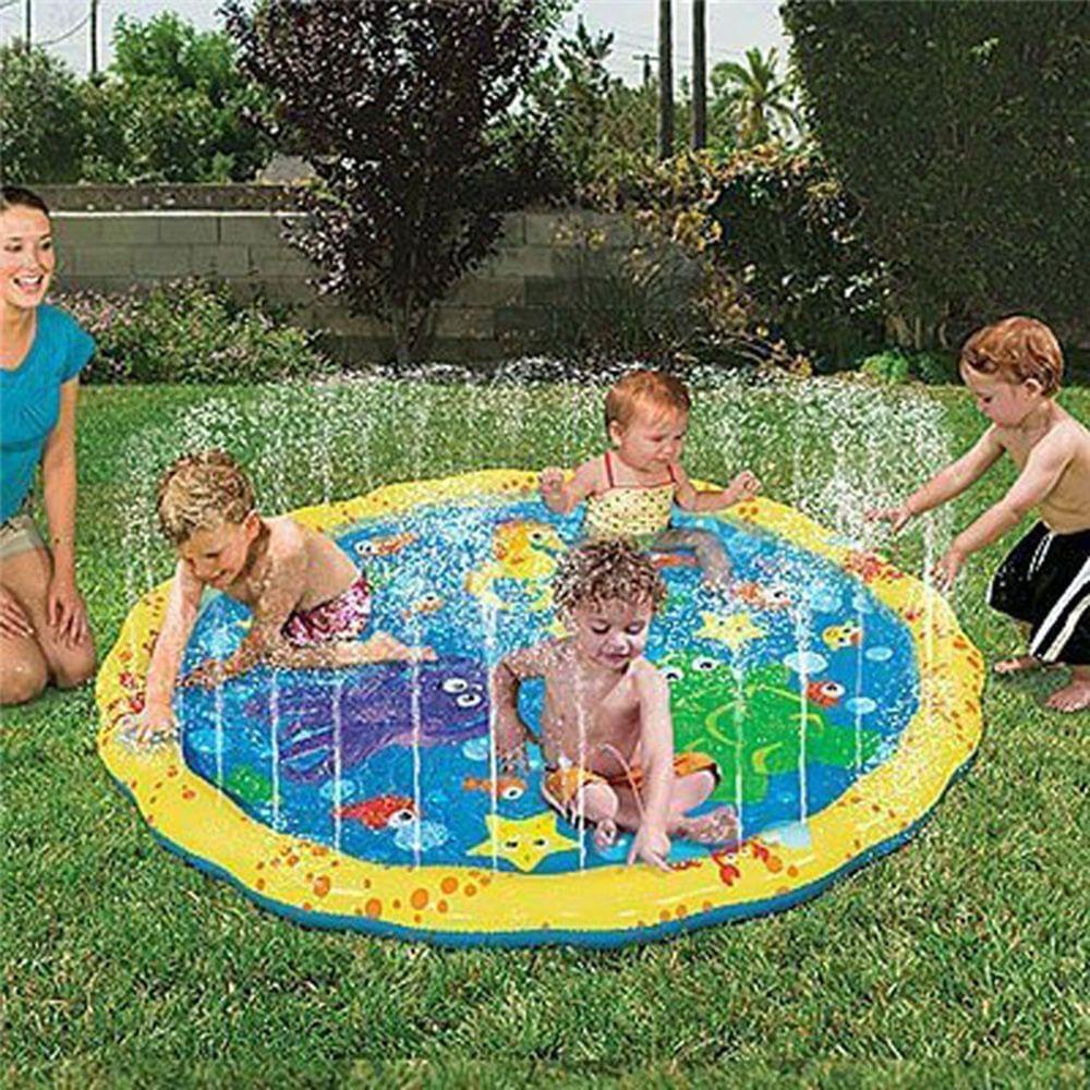 PVC Inflatable Cushion Baby Kids Spray Water Game Pad Summer