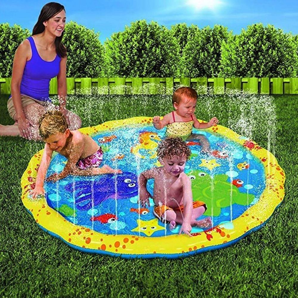 PVC Inflatable Cushion Baby Kids Spray Water Game Pad Summer