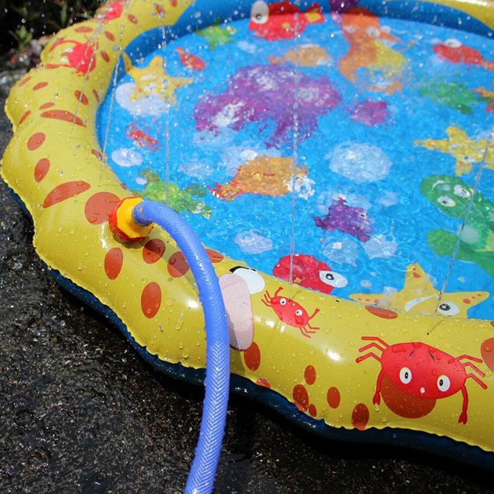 PVC Inflatable Cushion Baby Kids Spray Water Game Pad Summer