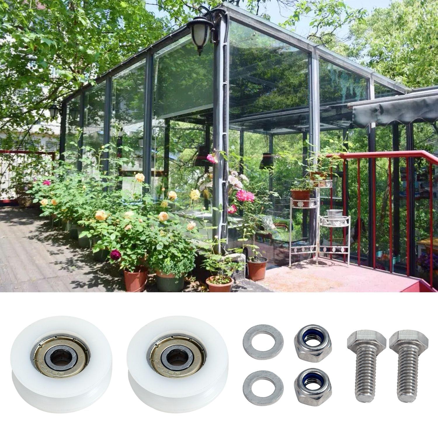 Greenhouse Door Wheel Replacement Kits 30mm Door Rollers &