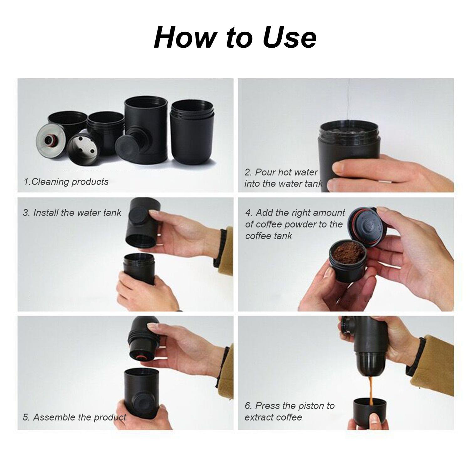 70mL Manual Coffee Machine Mini Portable Ground Coffee