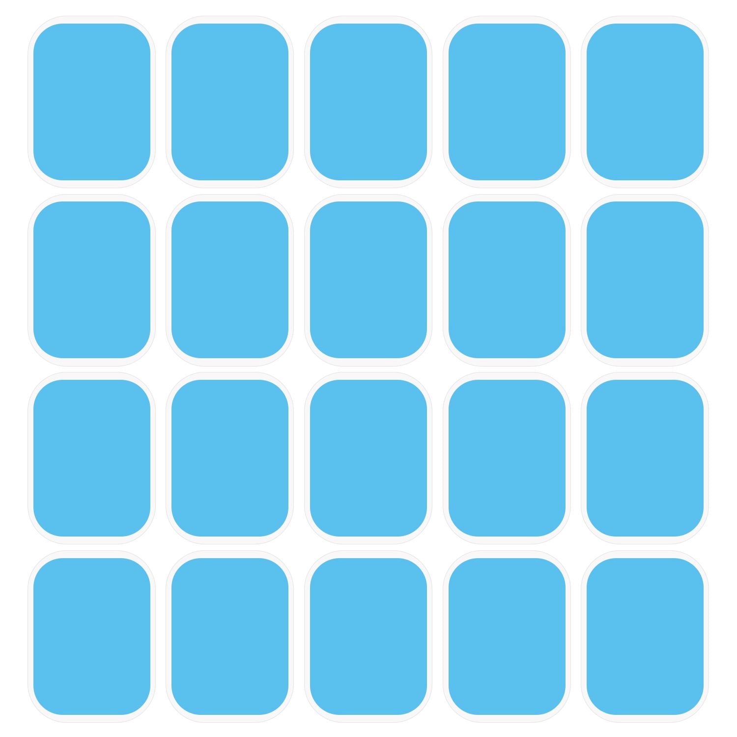 20pcs Muscle Stimulator Gel Pads Abs Trainer Replacement Gel - 20pcs
