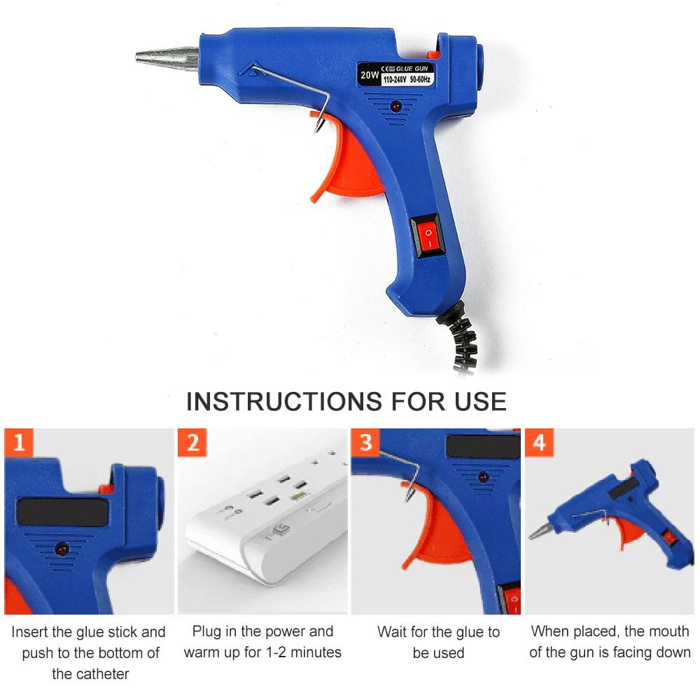 Mini Hot Melt Glue Gun Removable Anti-hot Cover Glue Gun Kit - EU