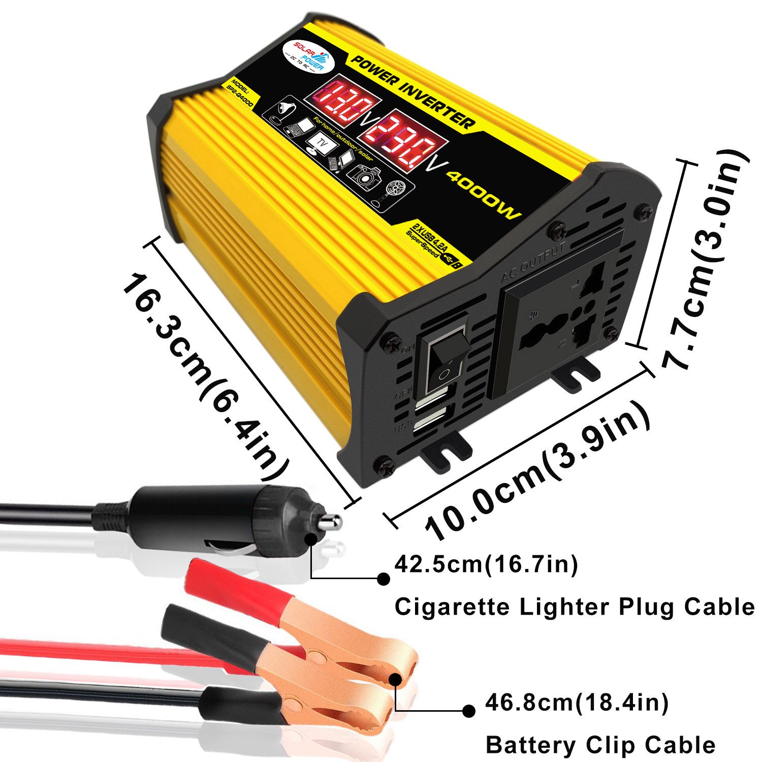 Modified Sine Wave Inverter High Frequency 4000W Peak Power - 220V