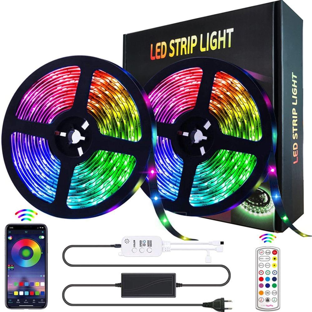 BT Control LED Lights Strip Kit 10m/32.4ft length 24 Keys IR - EU Plug