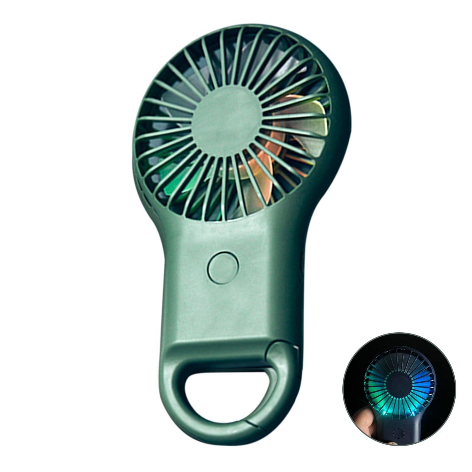 Handheld Fan with Colorful LED Light Clasp Portable Fan 3