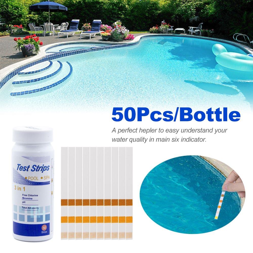 50Pcs/Bottle Test Strips 3 In1 for Swimming Pool SPA