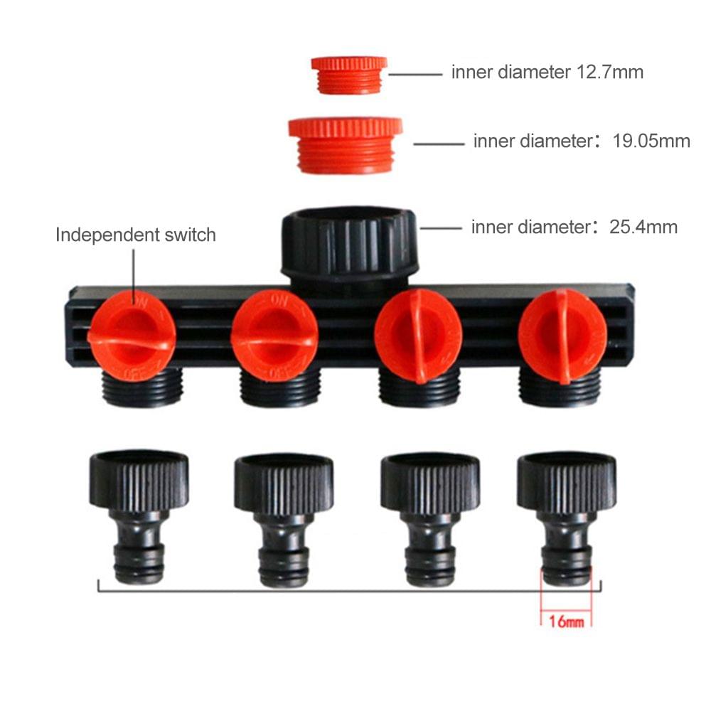 4 Way Hose Splitter Hose Splitter for Garden 4 Way Water Tap