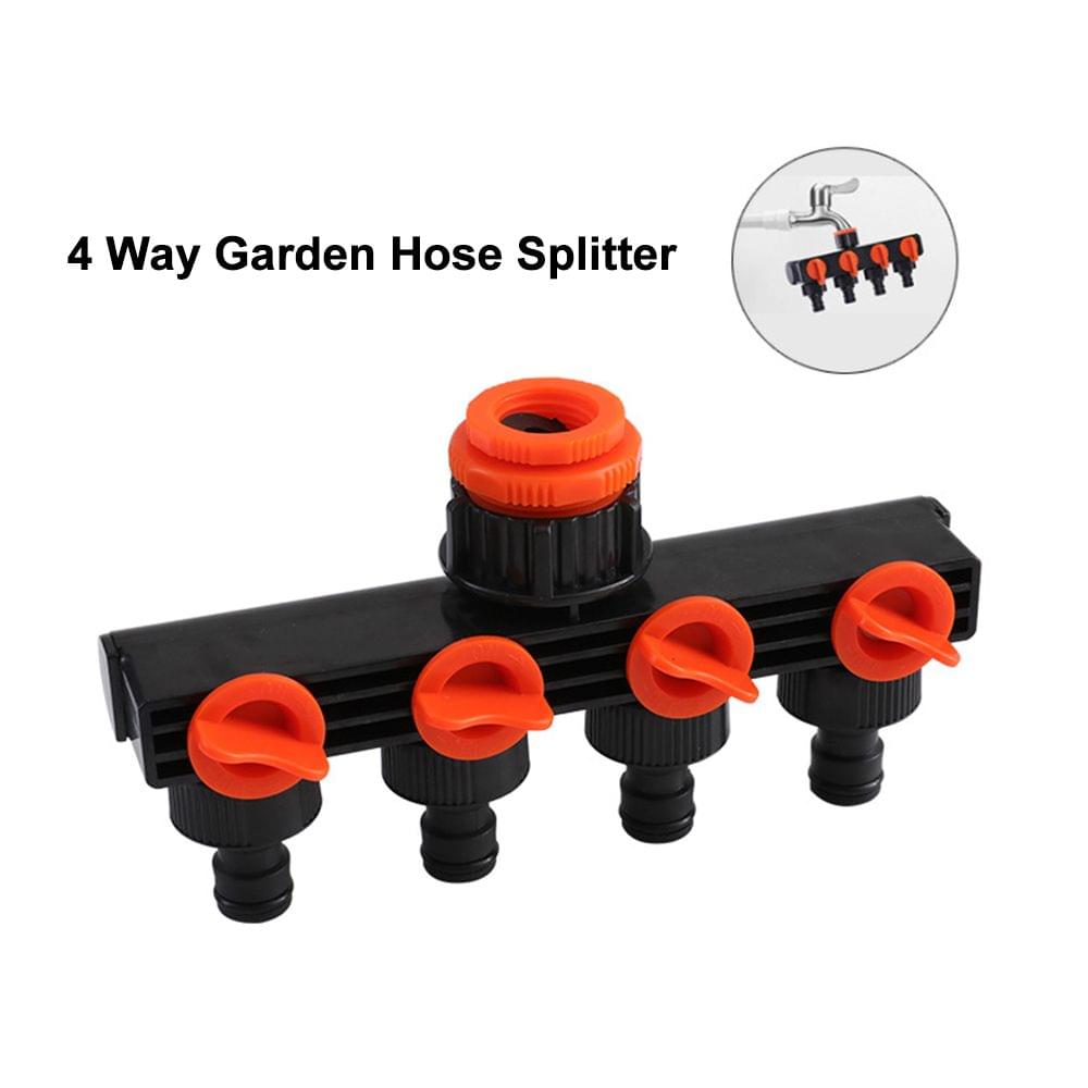 4 Way Hose Splitter Hose Splitter for Garden 4 Way Water Tap