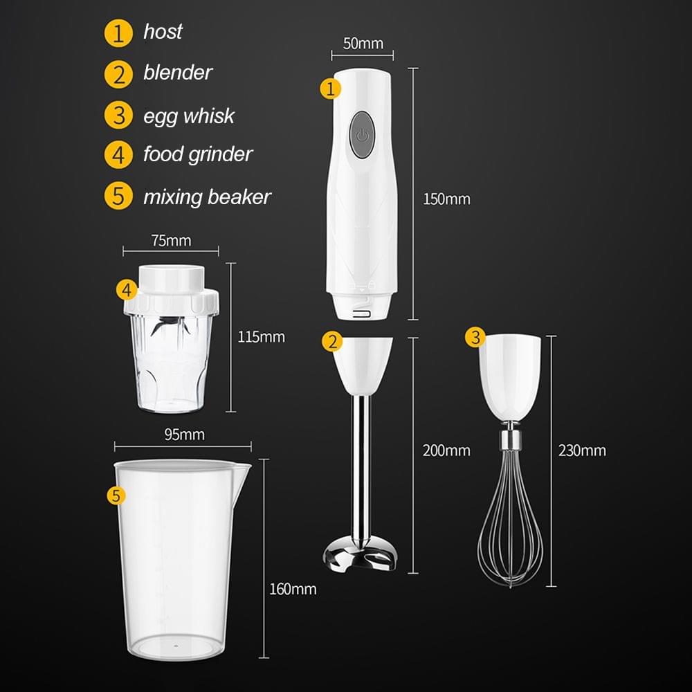 Immersion Hand Blender 4-in-1 Stick Blender with 600ml - type 3