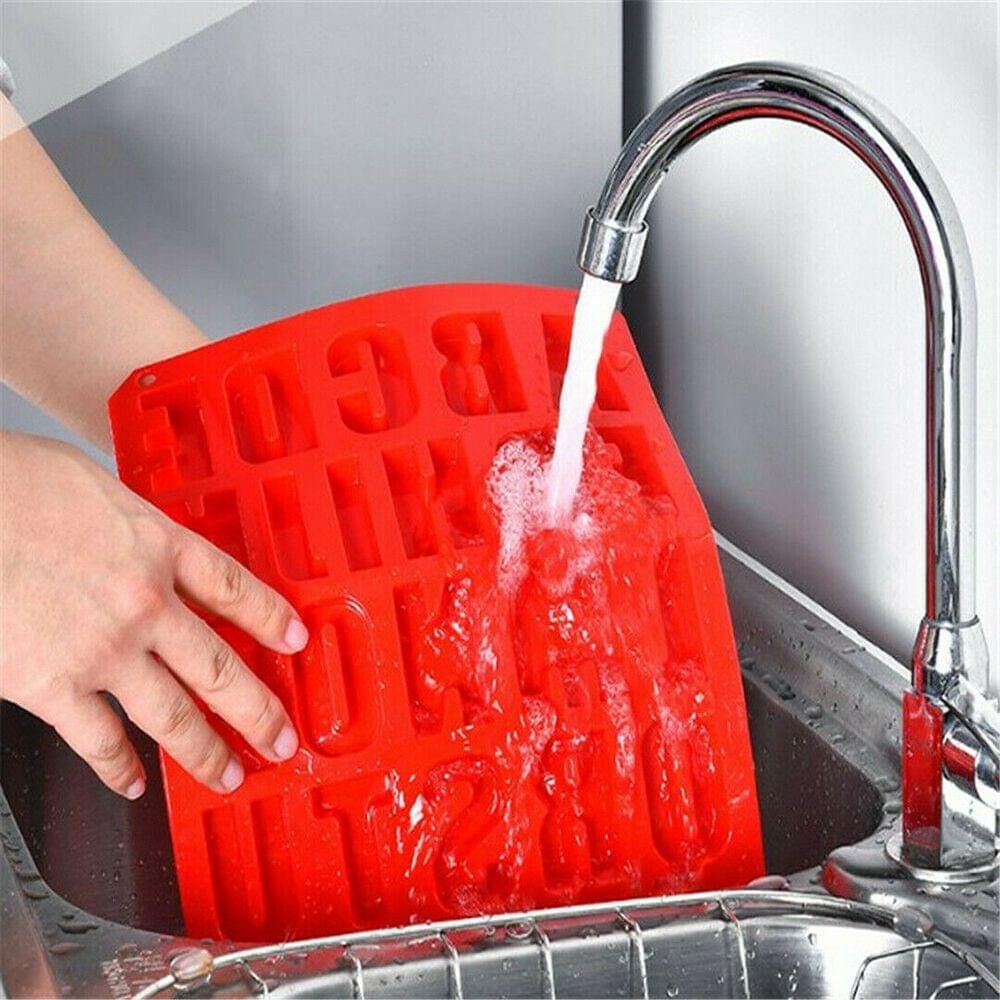 Red Silicone Letter Alphabet Pudding Bakeware Mould Cake