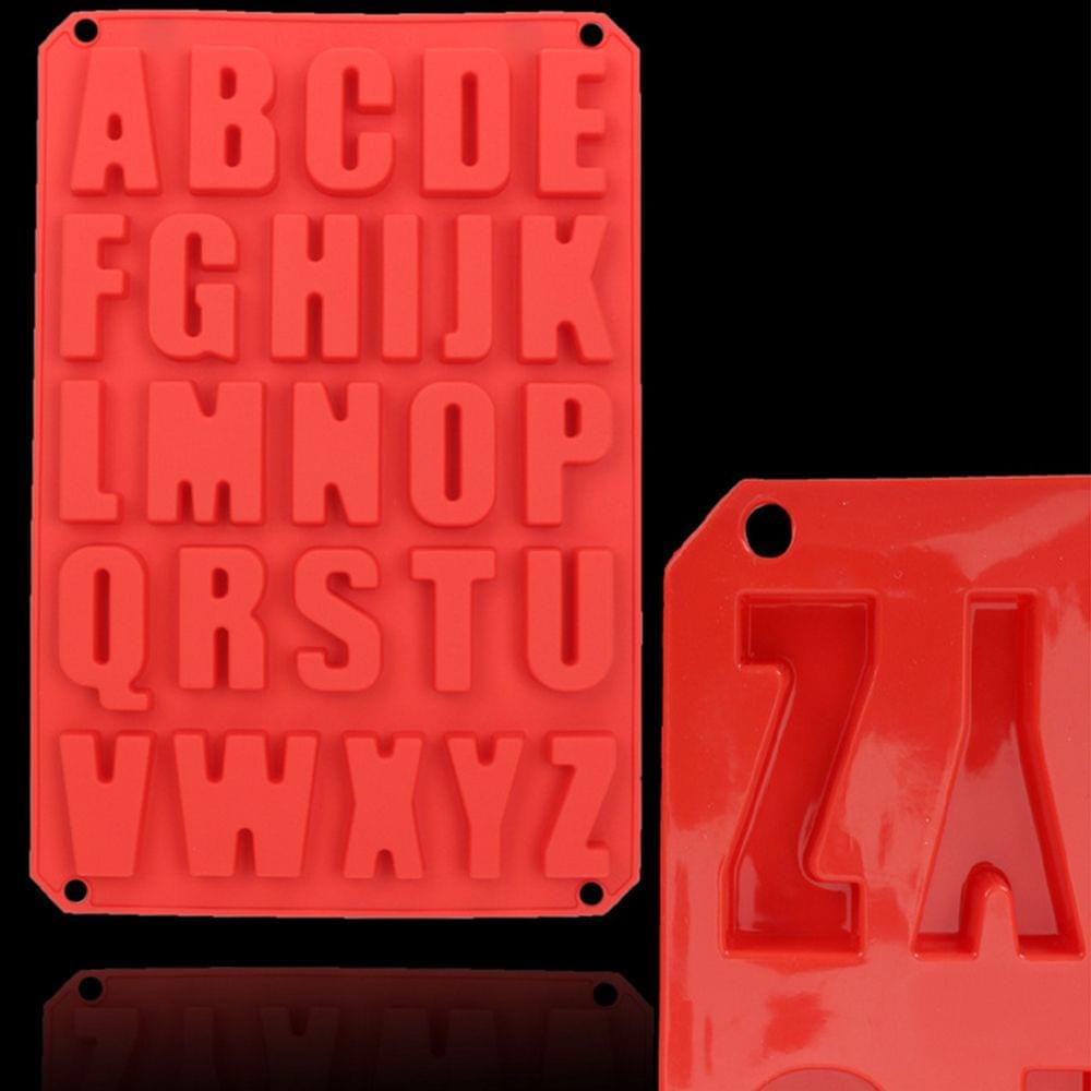 Red Silicone Letter Alphabet Pudding Bakeware Mould Cake