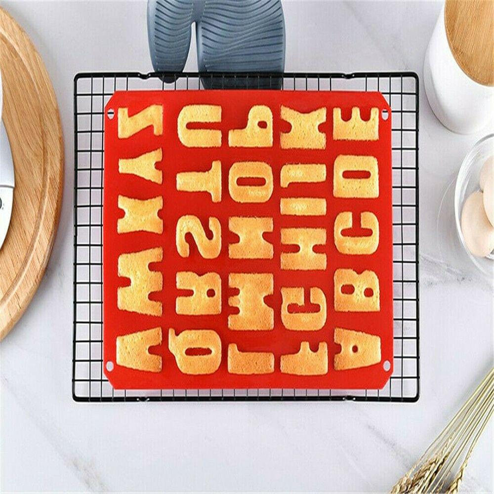 Red Silicone Letter Alphabet Pudding Bakeware Mould Cake