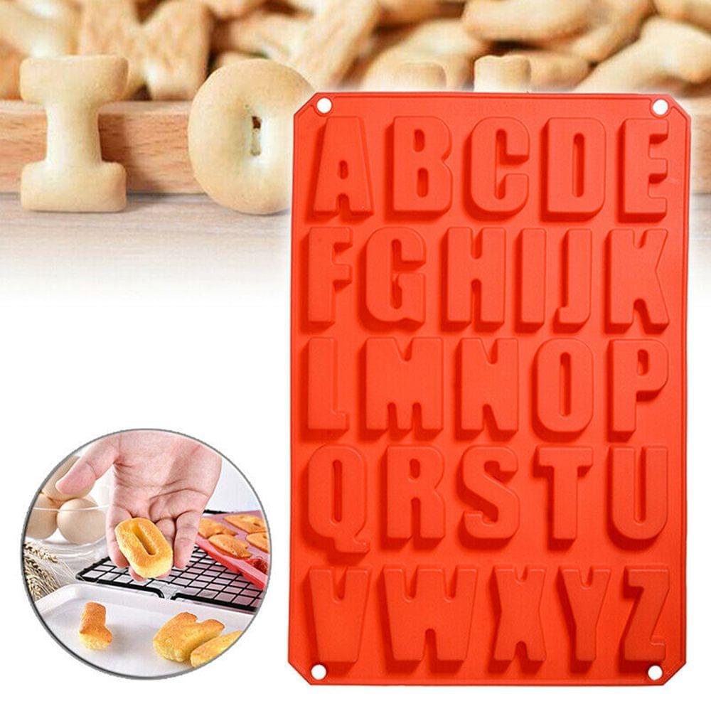 Red Silicone Letter Alphabet Pudding Bakeware Mould Cake