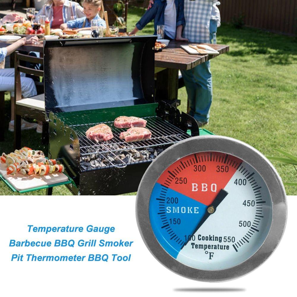 Temperature Gauge Barbecue BBQ Grill Smoker Pit Thermometer
