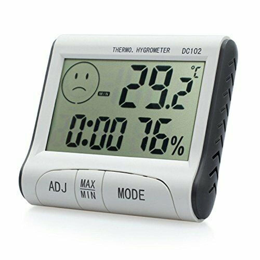 Minitype Digital Indoor Thermometer Hygrometer Clock DC102