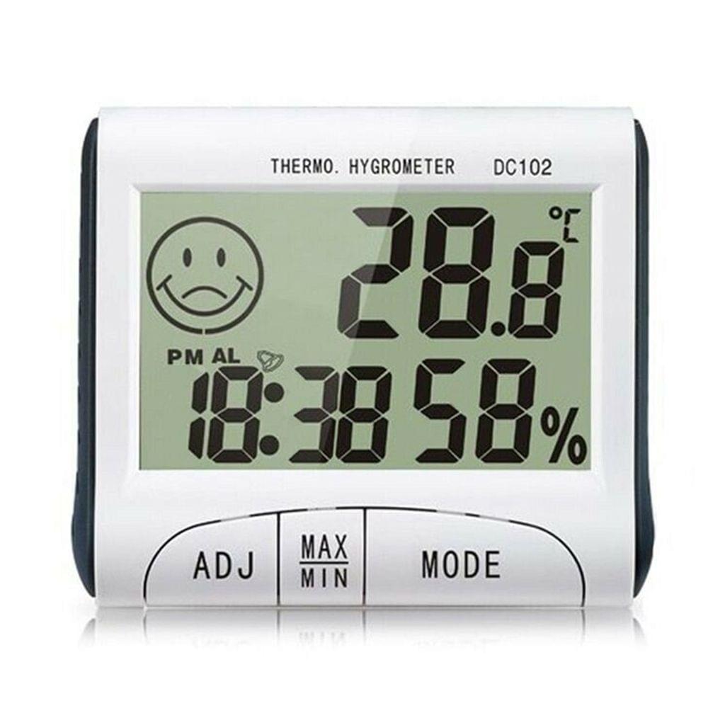 Minitype Digital Indoor Thermometer Hygrometer Clock DC102