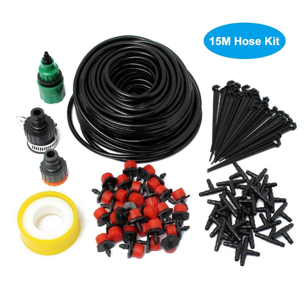 15M Hose Drip Irrigation Kit Garden Plants Automatic - 15m