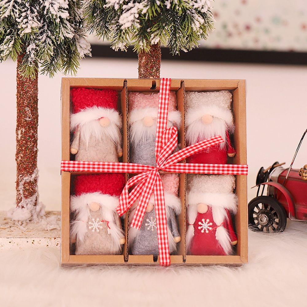 Christmas Decoration Box 6 Dolls Pendant Tree Hanging - style A