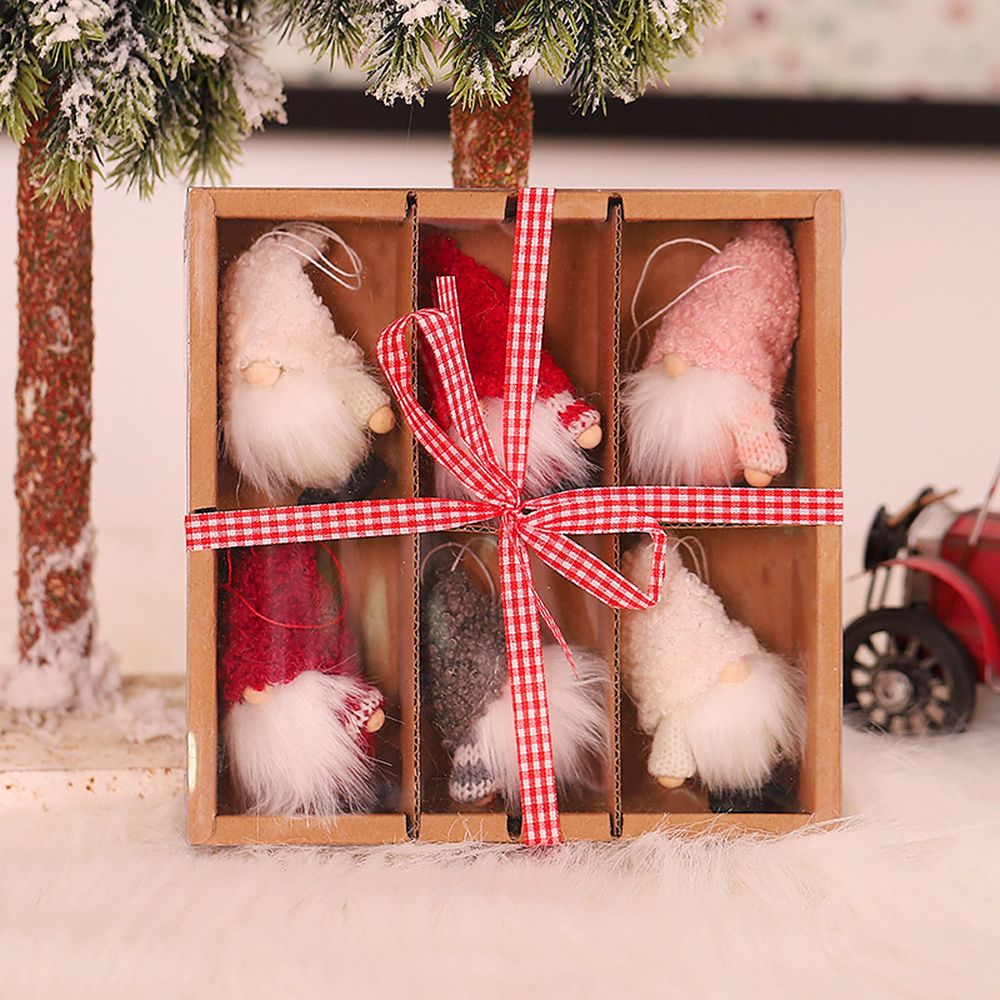 Christmas Decoration Box 6 Dolls Pendant Tree Hanging - style A