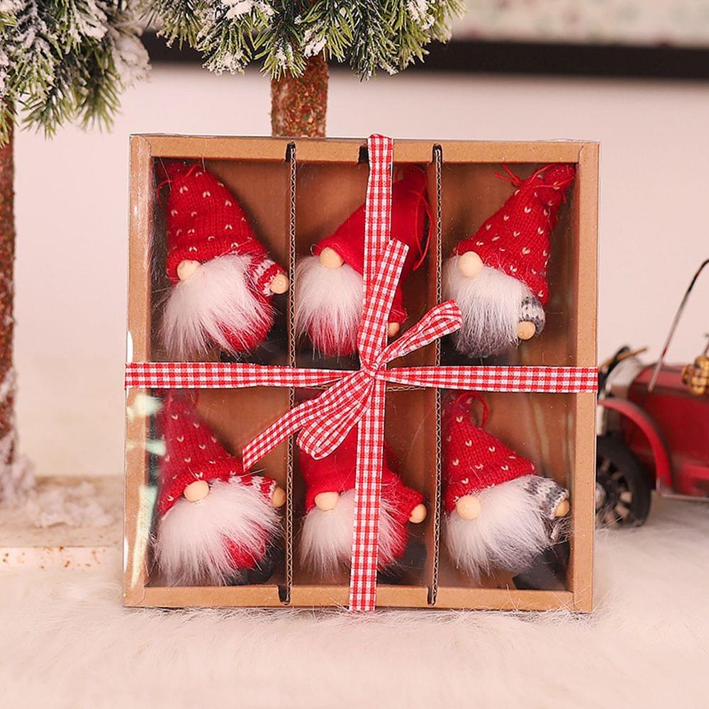 Christmas Decoration Box 6 Dolls Pendant Tree Hanging - style B