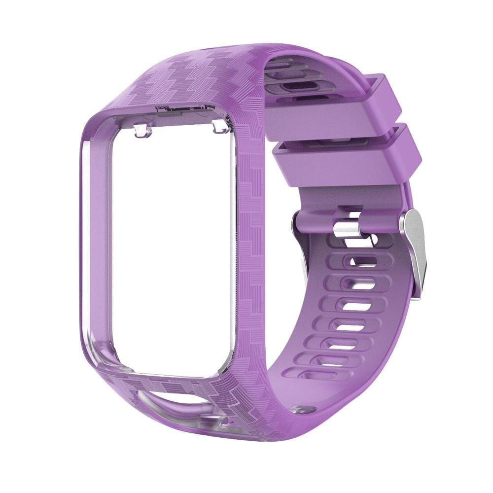 For Tomtom 2 / 3 Radium Carving Texture Replacement Strap Watchband (Purple)