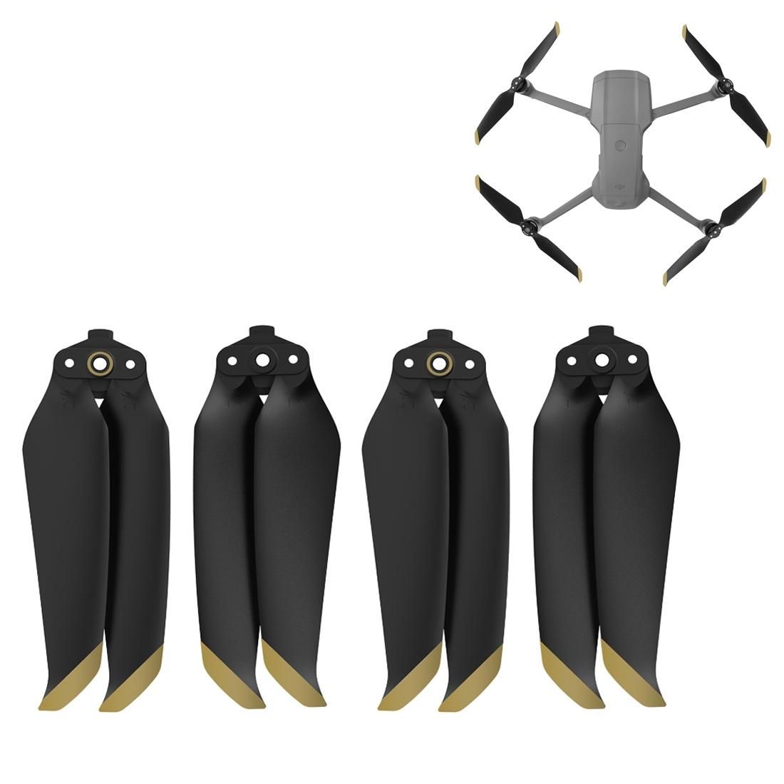 1 Pair Sunnylife 7238F-1 For DJI Mavic Air 2 Low Noise Quick-release Propellers, Size:2 Pairs (Gold)