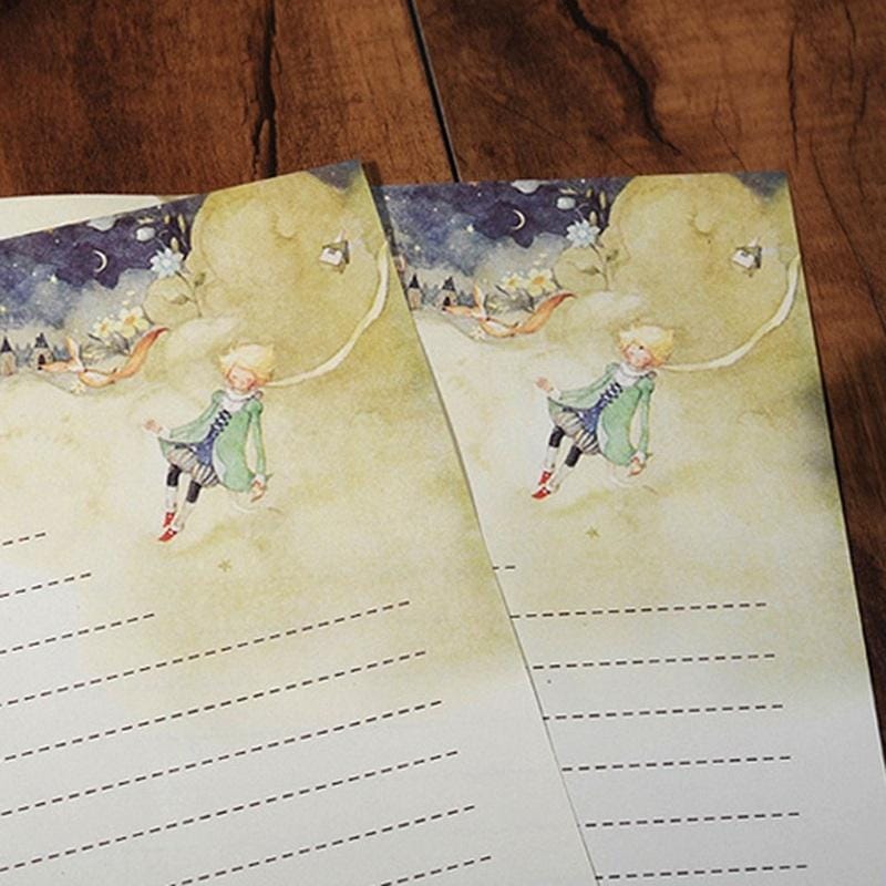 2 Sets Cartoon Fairy Princes Retro Painting Stationery Writing Paper Stationery