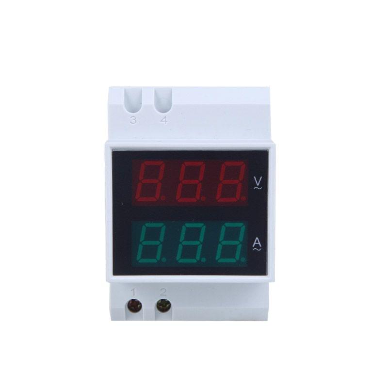 Digital Din-Rail LED Voltage Ammeter Current Meter Voltmeter