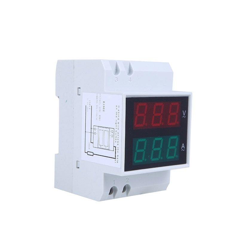 Digital Din-Rail LED Voltage Ammeter Current Meter Voltmeter