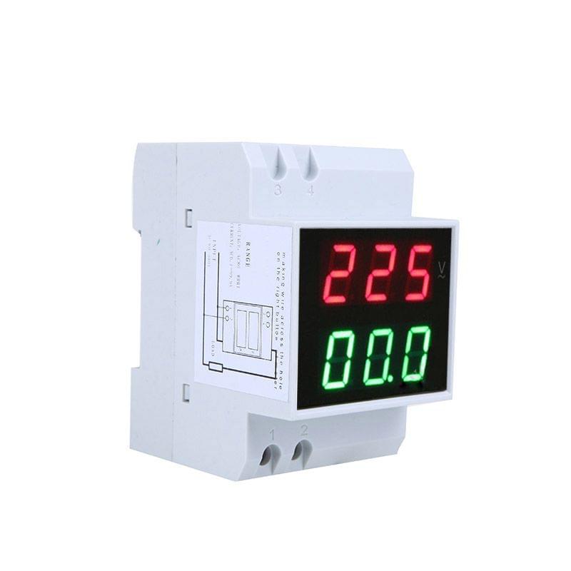 Digital Din-Rail LED Voltage Ammeter Current Meter Voltmeter