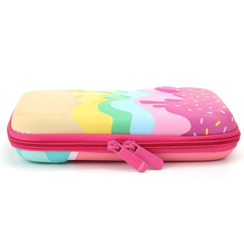 Cartoon Kids Cute Ice Cream Large Capacity Pencil Pen Bags Students EVA Pencil Case Random color