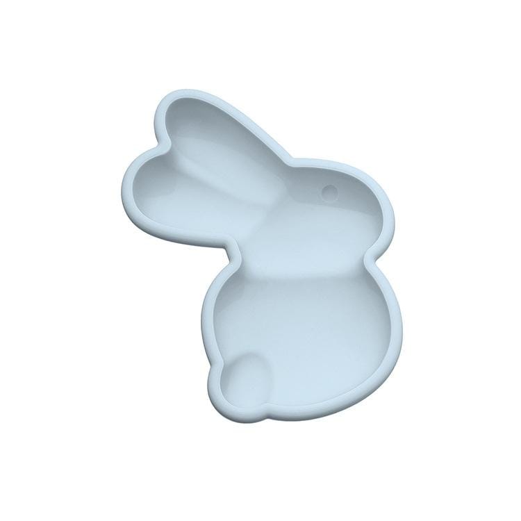 6 PCS Cartoon Animal Shape Silicone Non-cut high Temperature Baking Cake Mold, Style:Rabbit (Pink)