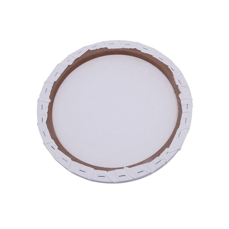 2 PCS White Panel Round Canvas Board Wooden Painting Frame, Size: 20cm