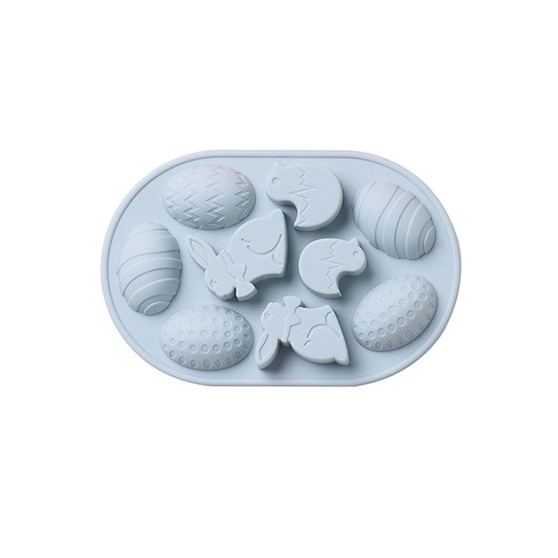 4 PCS Little Rabbit Egg Shape Making Ice Tray Silicone Mold Baking Epoxy Mold (Pink)