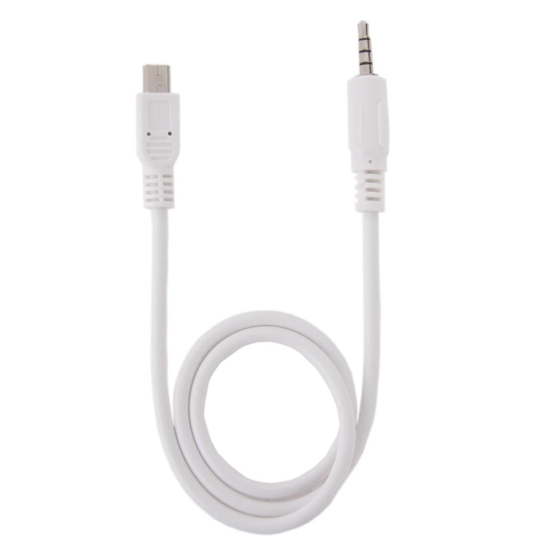 3.5mm Male to Mini USB Male Audio AUX Cable, Length: about 50cm