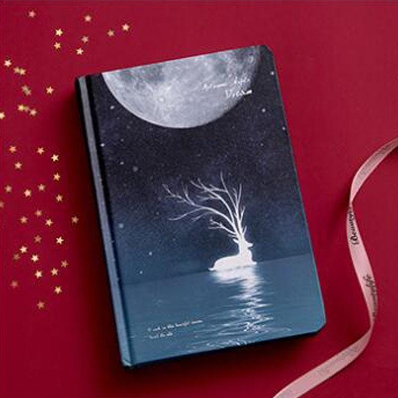 2 PCS Starry Luminous Hand Ledger Simple Coloring Page Hand-painted Notebook, Size: A5 (0313C-Planet)