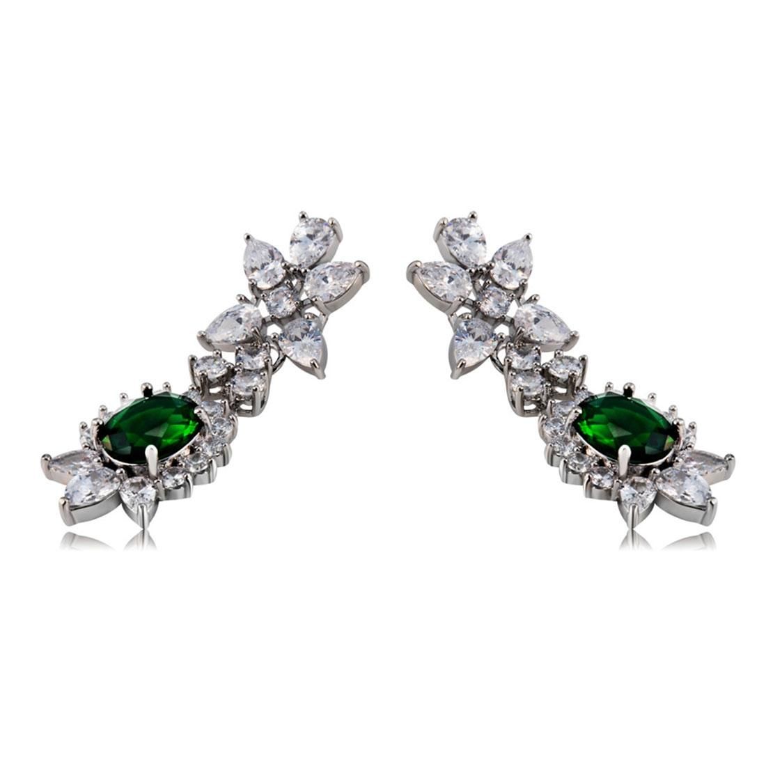 2 PCS Sparkling Crystal Rhinestone Drop Earrings for Female