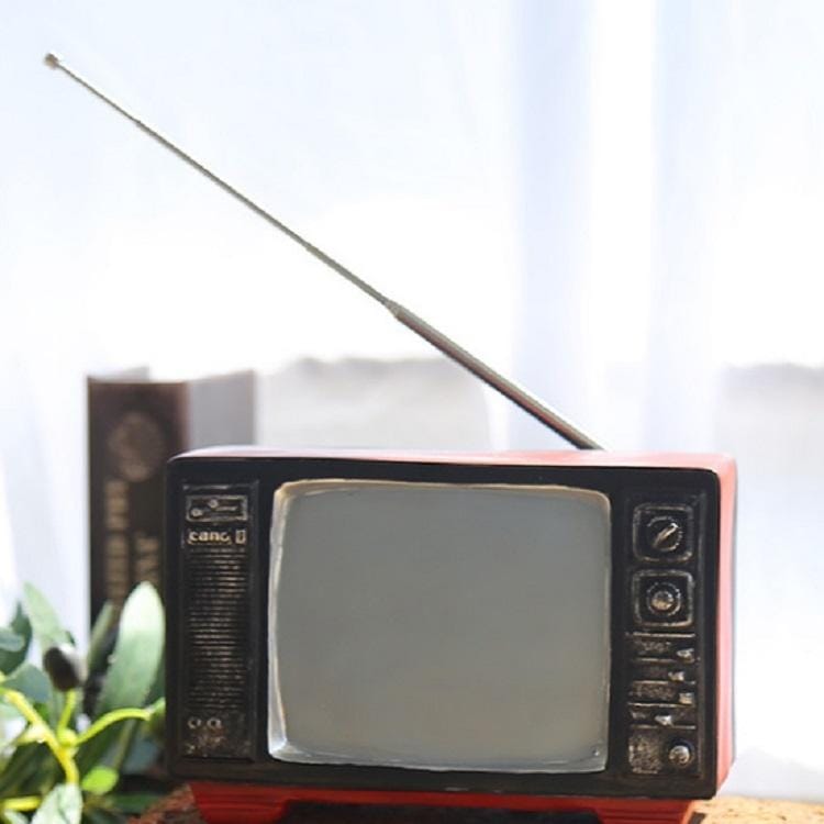 Vintage Radio TV Set Home Decoration Retro Craft Decoration, Style:TV Red