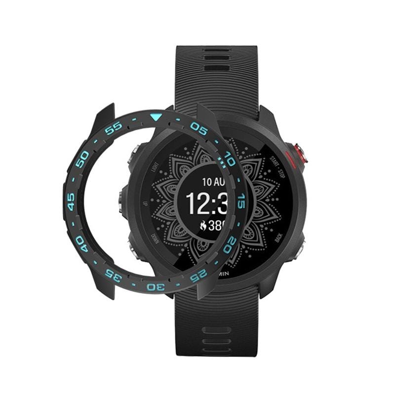 For Garmin Forerunner 245 / 245M Smart Watch TPU Protective Case, Color:Black+Blue