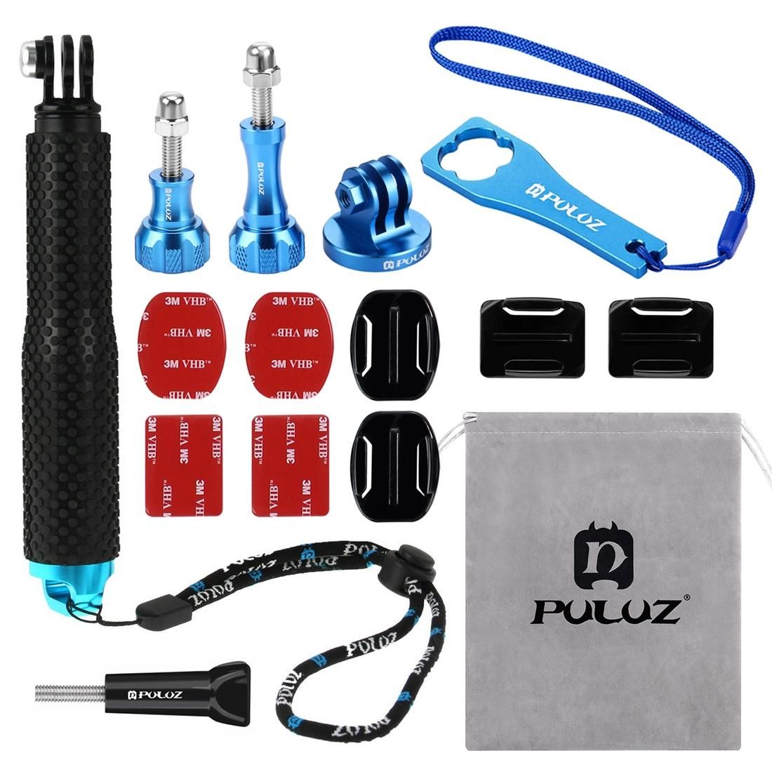 PULUZ 16 in 1 CNC Metal Accessories Combo Kits  for GoPro NEW HERO /HERO7 /6 /5 /5 Session /4 Session /4 /3+ /3 /2 /1, Xiaoyi and Other Action Cameras