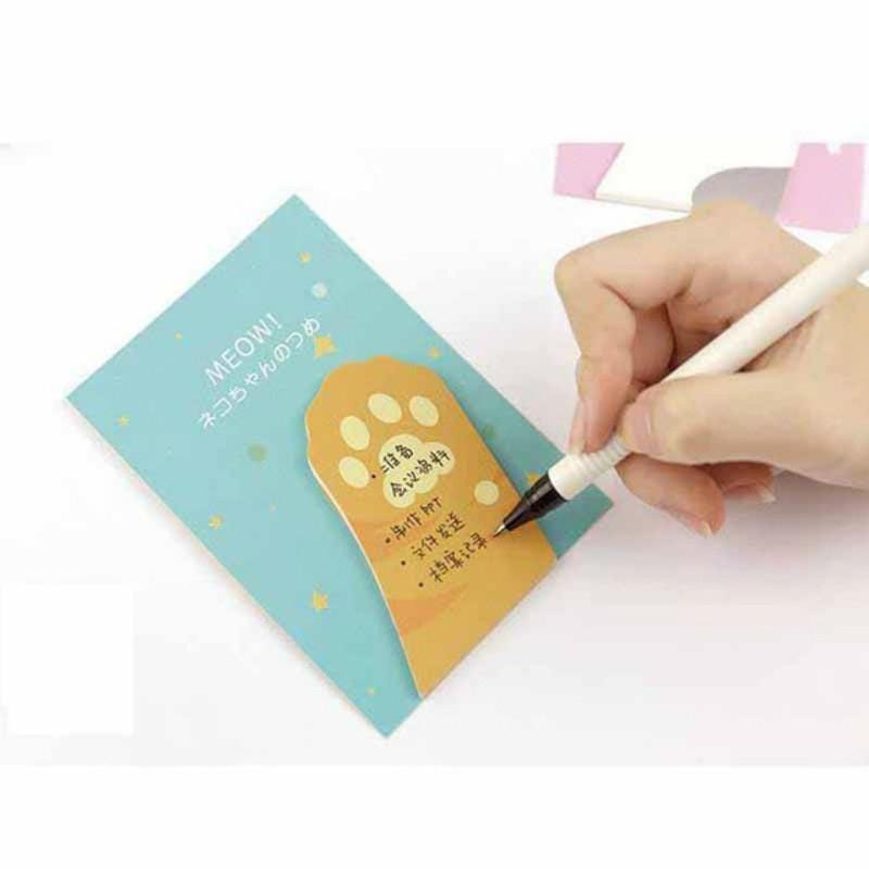 2 PCS Cat Claw Stickers Heterologous Bookmarks Cat Stickers (Yellow)